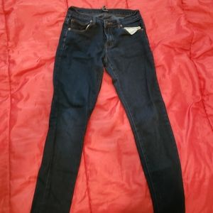 Dark Wash Fitted Jeans